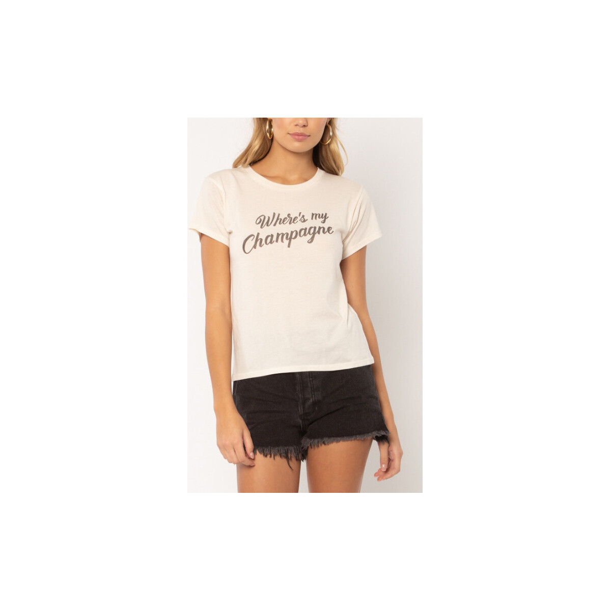 Vêtements Femme T-shirts manches courtes Amuse Society - Tee-shirt - blanc Blanc