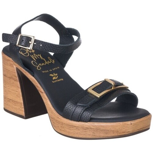 Chaussures Femme Sandales et Nu-pieds Oh My Burgundy Sandals 5397 Noir