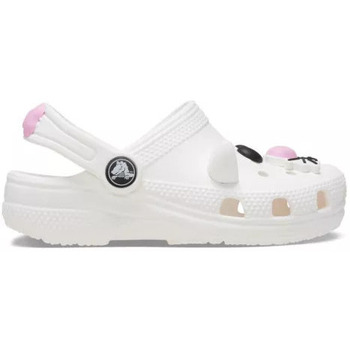 Chaussures Enfant Tongs Crocs SABOT  CLASSIC CAT CLOG WHITE/PINK Blanc