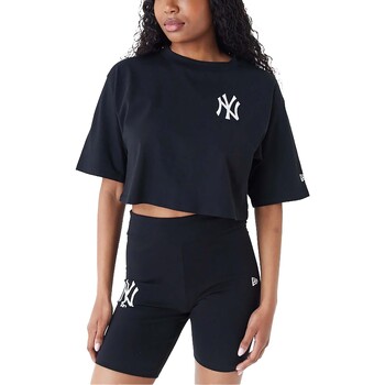 Vêtements Femme T-shirts & Polos New-Era Mlb Le Crop Tee Neyyan  Blkwhi Noir