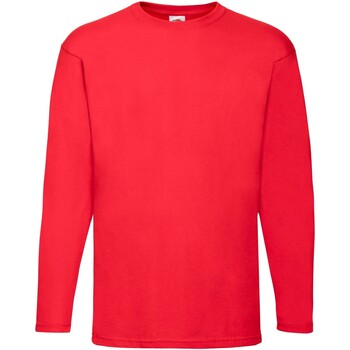 Vêtements Homme T-shirts manches longues Fruit Of The Loom Valueweight Rouge