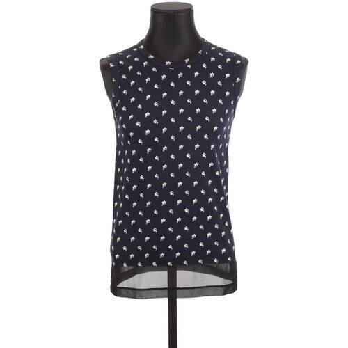 Vêtements Femme Débardeurs / T-shirts sans manche Diesel S-Girk-S3 Sweater met ronde hals en logo in zwart Top en coton Bleu