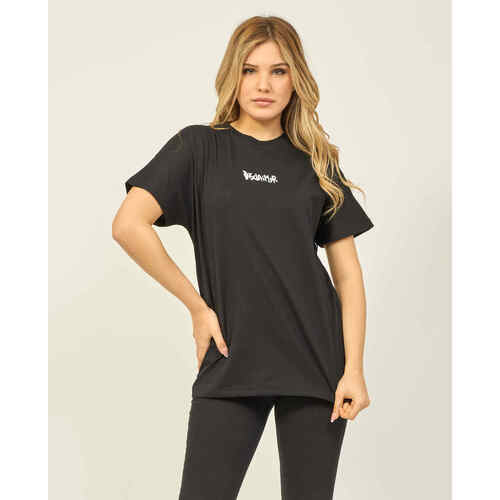 Vêtements Femme Back To School Disclaimer T-shirt à col rond  en coton avec logo Noir