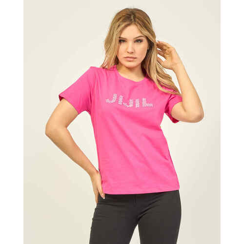 Vêtements Femme Toutes les chaussures femme Jijil T-shirt  en coton avec logo strass Violet