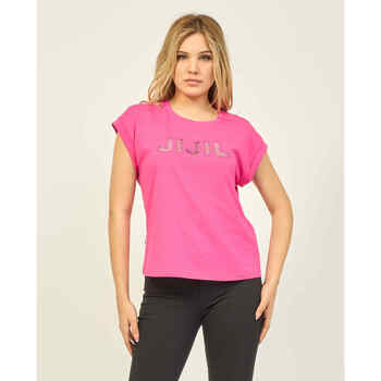Vêtements Femme T-shirts & Polos Jijil T-shirt  en coton avec logo et strass Violet