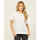 Vêtements Femme T-shirts & Polos BOSS T-shirt femme  à col rond avec double monogramme brodé Blanc
