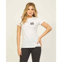 Vêtements Femme T-shirts & Polos BOSS T-shirt femme  en coton avec imprimé saisonnier Blanc