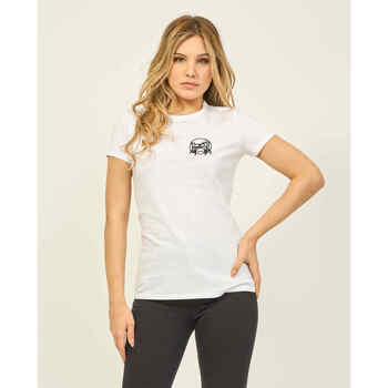 Vêtements Femme Blouse Evya Sans Manches BOSS T-shirt femme  en coton avec imprimé saisonnier Blanc