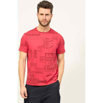 Vêtements Homme T-shirts & Polos EAX T-shirt  en coton biologique Rouge