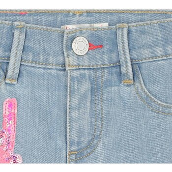 Billieblush Short en jean fille  avec patch sequins Bleu