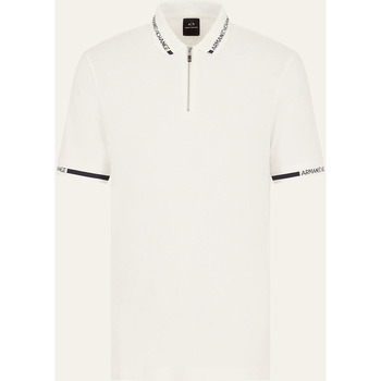 Vêtements Homme T-shirts & Polos EAX Polo homme coupe classique AX en piqué Blanc