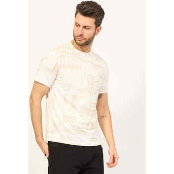 Vêtements Homme T-shirts & Polos EAX T-shirt AX en coton biologique avec imprimé lettrage intégral Blanc