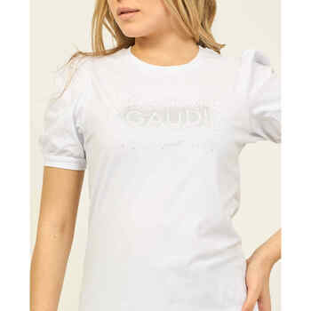 Gaudi T-shirt  avec logo et strass Blanc