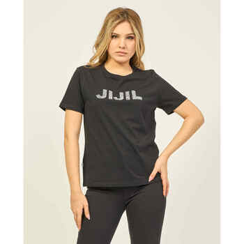 Vêtements Femme Toutes les chaussures femme Jijil T-shirt  en coton avec logo strass Noir