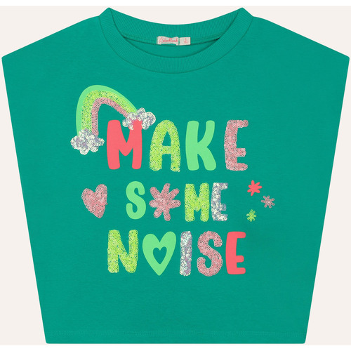 Vêtements Fille Combinaisons / Salopettes Billieblush T-shirt ample fille  avec écriture Vert