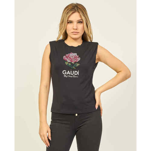 Vêtements Femme Rrd - Roberto Ri Gaudi Haut en jersey  avec strass et logo Noir