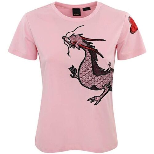 Vêtements Femme T-shirt Col Rond Manches Pinko QUENTIN 100535 A1QT-N78 Rose