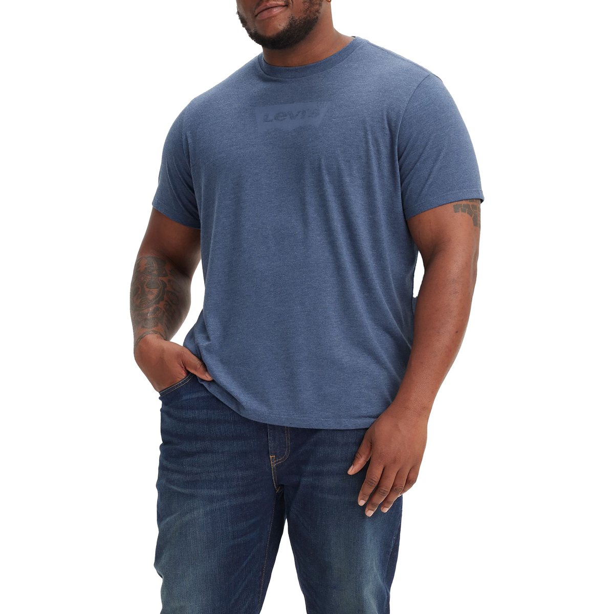 Vêtements Homme T-shirts & Polos Levi's T-shirt coton col rond droit Levi's® Bleu