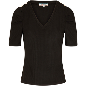 Vêtements Homme T-shirts manches courtes Morgan T-shirt col v Noir