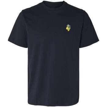 Vêtements Homme T-shirts manches courtes Selected 163448VTPE24 Marine