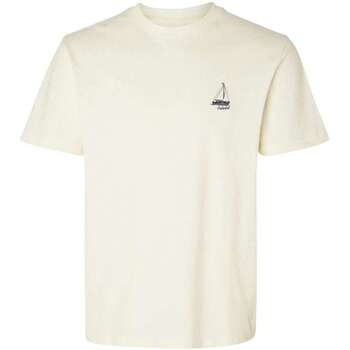 Vêtements Homme T-shirts manches courtes Selected 163449VTPE24 Blanc