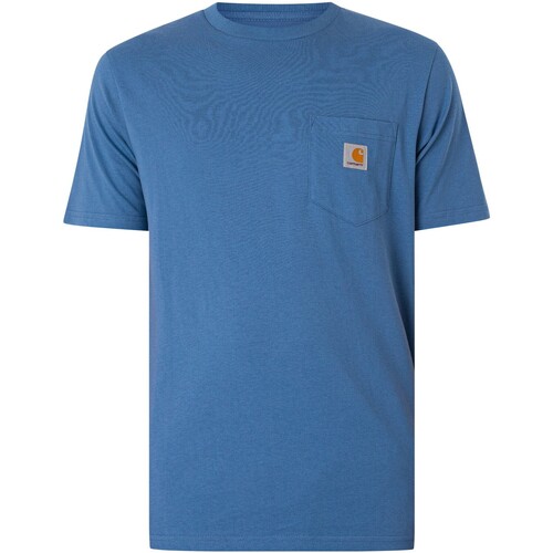 Vêtements Homme T-shirts Cavalli manches courtes Carhartt T-shirt de poche Bleu