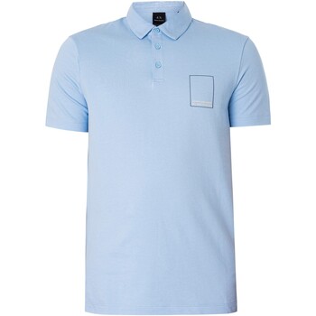 Vêtements Homme Polos manches courtes EAX Polo à logo carré Bleu