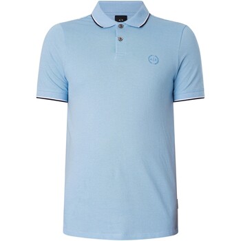 Vêtements Homme Polos manches courtes EAX Polo à logo circulaire Bleu
