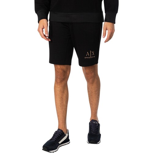 Vêtements Homme Shorts / Bermudas EAX Short en molleton à logo croisé Noir