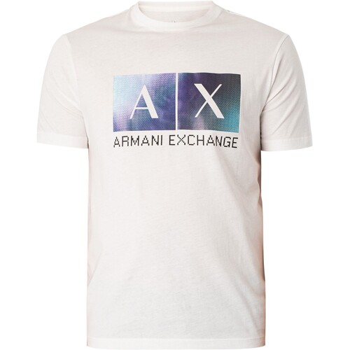 Vêtements Homme T-shirts manches courtes EAX T-shirt graphique Blanc
