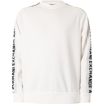 EAX Sweatshirt à  logo à  manches Blanc