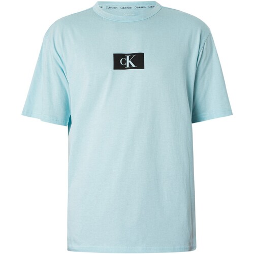 Vêtements Homme Pyjamas / Chemises de nuit Calvin Klein Jeans turn T-shirt de détente à logo carré Bleu