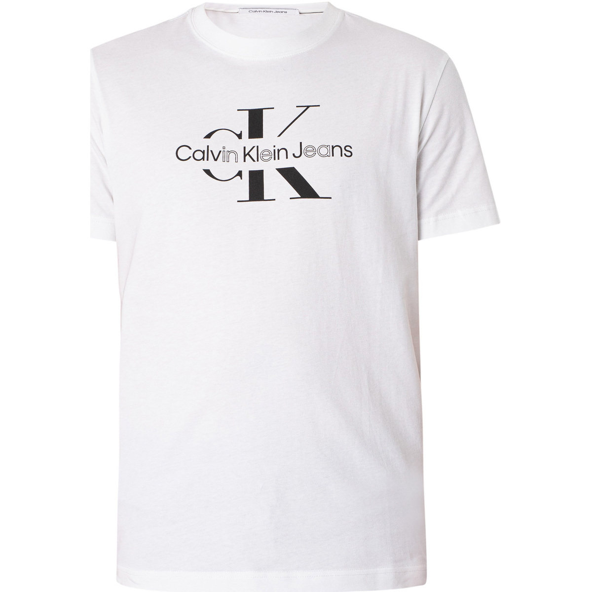 Vêtements Homme T-shirts manches courtes Calvin Klein Jeans T-shirt contour perturbé Blanc