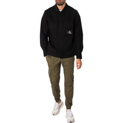 Vêtements Homme Vestes de survêtement Calvin Klein Jeans Surchemise utilitaire Noir