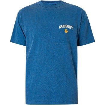 Vêtements Homme Le Breve T-shirt da casa blu navy e gialla Carhartt T-shirt Canard Bleu