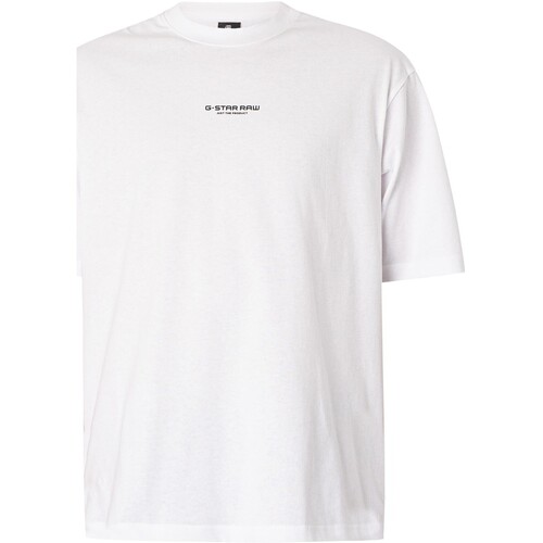 Vêtements Homme D16396-2653 Lash-b570 Dk Fawn G-Star Raw T-shirt carré au centre de la poitrine Blanc