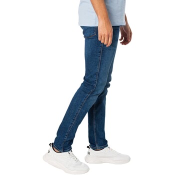 Straight Leg Fabric Interest Jeans