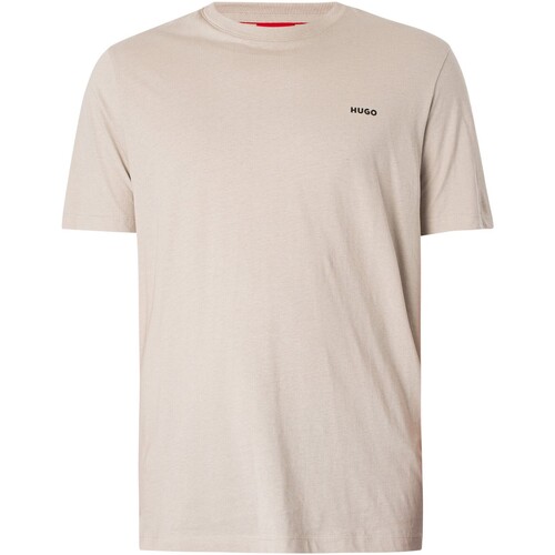 Vêtements Homme T-shirts manches con BOSS Dero222 - T-shirt avec logo sur la poitrine Beige