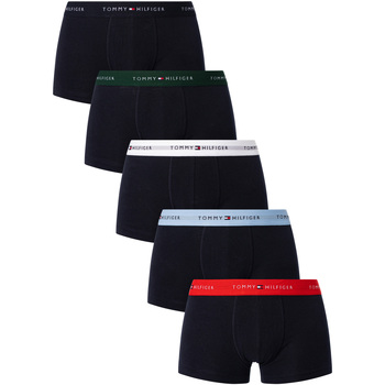 Sous-vêtements Retro Caleçons Tommy Hilfiger Lot de 5 boxers Essentials en coton Signature Noir
