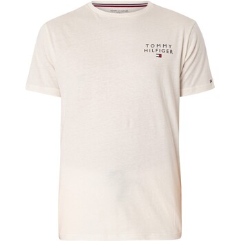 pyjamas / chemises de nuit tommy hilfiger  t-shirt à logo lounge chest 