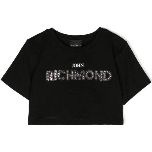Vêtements Fille Robe Courte Argentée John Richmond RGP24145TS Noir