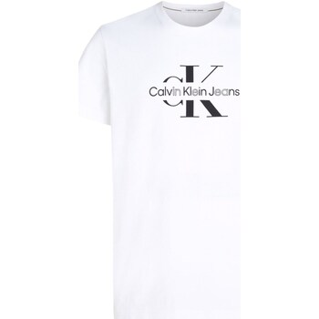 Vêtements Homme Polos manches longues Calvin Klein drawstring JEANS J30J325190 Blanc
