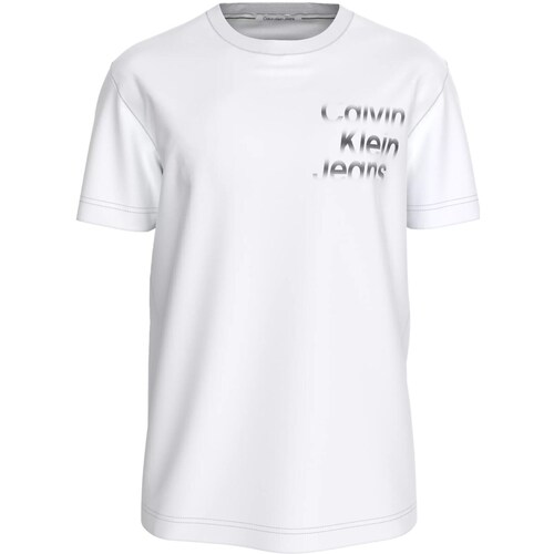 Vêtements Homme Polos manches longues Calvin Klein drawstring JEANS J30J325189 Blanc