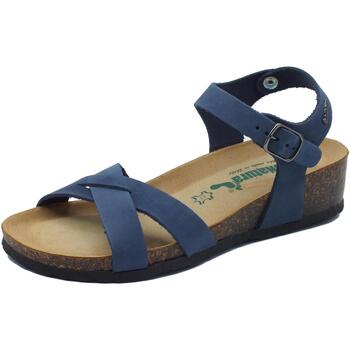 Chaussures Femme Sandales et Nu-pieds Bionatura 12 A 809 Nabuk Blu Bleu