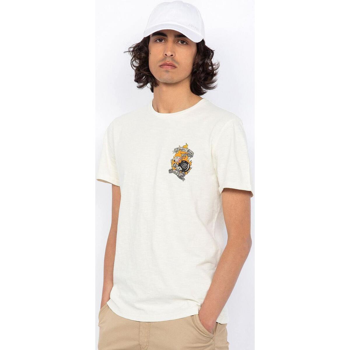 Vêtements Homme Débardeurs / T-shirts sans manche Schott TSGRIFFIN OFF WHITE Blanc