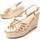 Chaussures Femme Espadrilles Leindia 88501 Doré