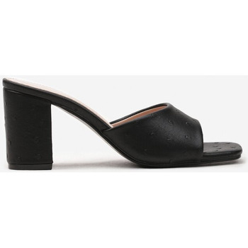 Chaussures Femme Sandales et Nu-pieds Vera Collection Mules à talons carrés pour femmes, Noir Noir