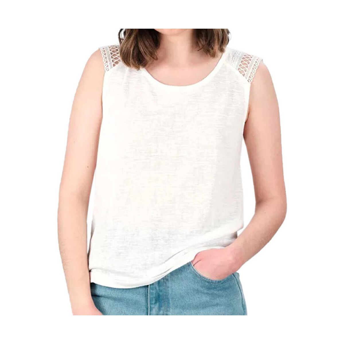 Vêtements Femme T-shirts & Polos Deeluxe 03T162W Blanc