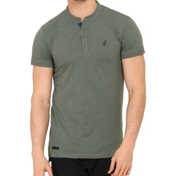 Vêtements Homme T-shirts & Polos Hopenlife Polo col mao manches courtes TANJIRO vert kaki