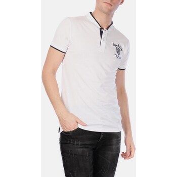 Vêtements Homme T-shirts & Polos Hopenlife Polo manches courtes col mao ICHIGO blanc